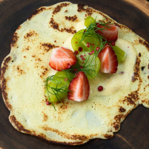 こぼれ梅のクレープ